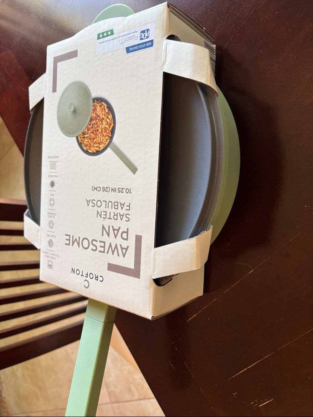 Croton Green Nonstick Frying Pan with Lid